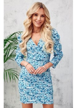 Ołówkowa sukienka z bufkami 0356/F73 ze sklepu intimiti.pl w kategorii Sukienki - zdjęcie 187879076