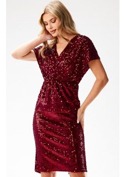 Awama A698 kopertowa sukienka cekinowa midi ze sklepu intimiti.pl w kategorii Sukienki - zdjęcie 187879117