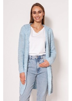 MKM PA019 kardigan z kapturem błękitny ze sklepu intimiti.pl w kategorii Swetry damskie - zdjęcie 187879218
