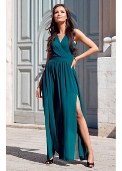 Elegancka szyfonowa sukienka zielona 0213 ze sklepu intimiti.pl w kategorii Sukienki - zdjęcie 187879297