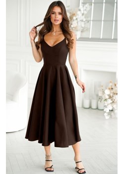 Efektowna rozkloszowana sukienka midi 244-61 ze sklepu intimiti.pl w kategorii Sukienki - zdjęcie 187879379