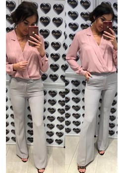 Rozszerzane spodnie typu dzwony szare ze sklepu intimiti.pl w kategorii Spodnie damskie - zdjęcie 187879386