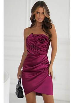 Satynowa mini sukienka z drapaną różą ze sklepu intimiti.pl w kategorii Sukienki - zdjęcie 187879498