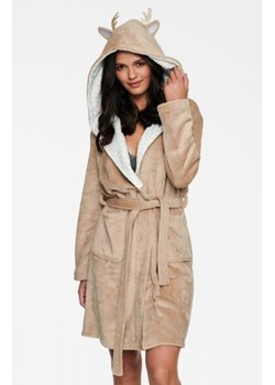 Henderson Ladies Hokky 40136-84X ciemny beż szlafrok damski ze sklepu intimiti.pl w kategorii Szlafroki damskie - zdjęcie 187879537