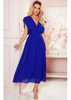 Numoco szyfonowa midi sukienka z falbankami 367-2 ze sklepu intimiti.pl w kategorii Sukienki - zdjęcie 187879606