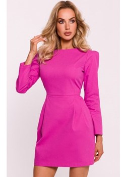 Moe sukienka mini z długimi rękawami różowa M805 ze sklepu intimiti.pl w kategorii Sukienki - zdjęcie 187879615