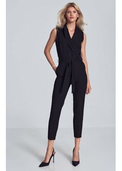 Elegancki kombinezon czarny z kołnierzem M716 ze sklepu intimiti.pl w kategorii Kombinezony damskie - zdjęcie 187879627