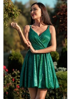 Elizabeth Nicole rozkloszowana mini sukienka disco zielona ze sklepu intimiti.pl w kategorii Sukienki - zdjęcie 187879827