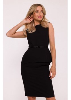 Stylove S427 sukienka ołówkowa z baskinką czarna ze sklepu intimiti.pl w kategorii Sukienki - zdjęcie 187880025