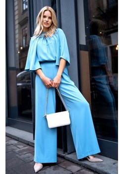 Stylove S397 kombinezon z szerokimi rękawami i wiązaniem zimny niebieski ze sklepu intimiti.pl w kategorii Kombinezony damskie - zdjęcie 187880117