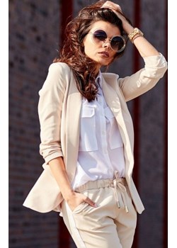 Elegancki beżowy żakiet A267 ze sklepu intimiti.pl w kategorii Marynarki damskie - zdjęcie 187880159