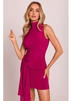 Moe sukienka mini z wiązanymi szarfami rubinowa M841 ze sklepu intimiti.pl w kategorii Sukienki - zdjęcie 187880219