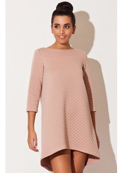 Katrus K134 sukienka pikowana róż ze sklepu intimiti.pl w kategorii Sukienki - zdjęcie 187880459