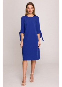 Stylove S393 sukienka z wiązanymi rękawami chabrowa ze sklepu intimiti.pl w kategorii Sukienki - zdjęcie 187880488