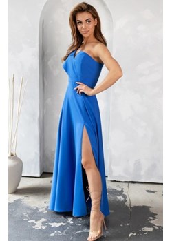 Nifiko Paula Mat gorsetowa sukienka na jedno ramię chabrowa ze sklepu intimiti.pl w kategorii Sukienki - zdjęcie 187880795