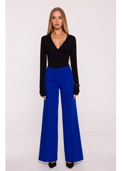 Moe spodnie z szerokimi nogawkami chabrowe M875 ze sklepu intimiti.pl w kategorii Spodnie damskie - zdjęcie 187880929