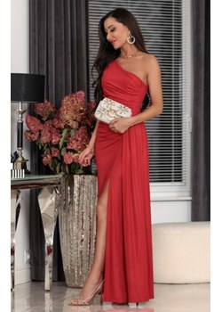 Elizabeth Loren błysk asymetryczna długa sukienka czerwona ze sklepu intimiti.pl w kategorii Sukienki - zdjęcie 187881119