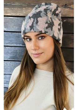 Kamea Ventura zimowa czapka moro różowa ze sklepu intimiti.pl w kategorii Czapki zimowe damskie - zdjęcie 187881275