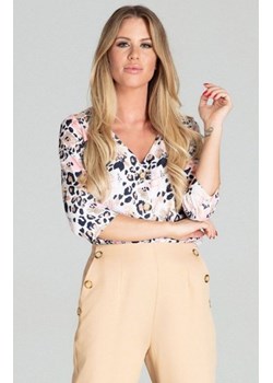 Wzorzysta bluzka z wiązaniem M700/112 ze sklepu intimiti.pl w kategorii Koszule damskie - zdjęcie 187881345