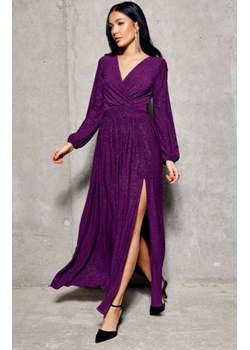 Roco 0227 długa sukienka wieczorowa śliwkowa ze sklepu intimiti.pl w kategorii Sukienki - zdjęcie 187881376