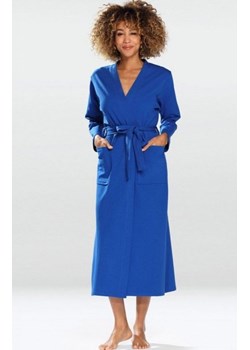 Dkaren Melissa długi szlafrok damski niebieski ze sklepu intimiti.pl w kategorii Szlafroki damskie - zdjęcie 187881448