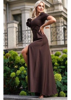 Elizabeth Rubi długa sukienka wieczorowa z ozdobnym kwiatem ze sklepu intimiti.pl w kategorii Sukienki - zdjęcie 187881489