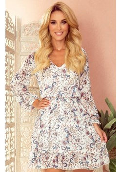 Numoco 295-2 BAKARI zwiewna szyfonowa sukienka z dekoltem ze sklepu intimiti.pl w kategorii Sukienki - zdjęcie 187881529