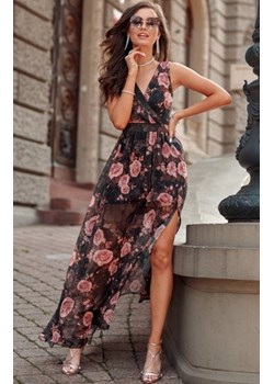 Szyfonowa długa sukienka letnia w kwiaty 0209 R67 ze sklepu intimiti.pl w kategorii Sukienki - zdjęcie 187881548