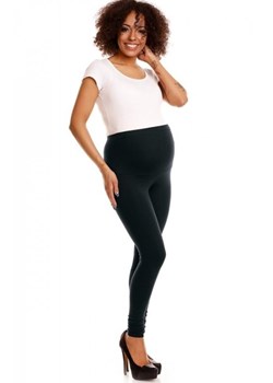 Bawełniane legginsy ciążowe czarne 1469B ze sklepu intimiti.pl w kategorii Spodnie ciążowe - zdjęcie 187881677