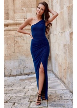 Elegancka granatowa sukienka z brokatem 274 ze sklepu intimiti.pl w kategorii Sukienki - zdjęcie 187881846