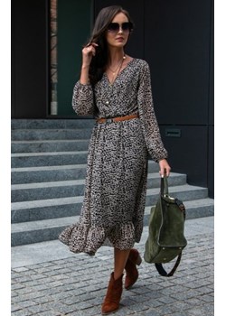 Sukienka midi w panterkę 0241/D41 ze sklepu intimiti.pl w kategorii Sukienki - zdjęcie 187881906