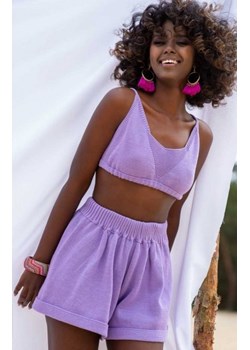 *Lużne szorty damskie fioletowe F1246 ze sklepu intimiti.pl w kategorii Spodnie damskie - zdjęcie 187882166