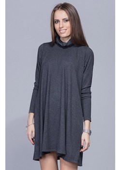 Harmony H013 sukienka z golfem szara ze sklepu intimiti.pl w kategorii Sukienki - zdjęcie 187882186
