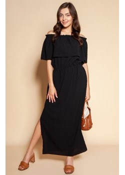 Długa sukienka hiszpanka z rozcięciem czarna SUK200 ze sklepu intimiti.pl w kategorii Sukienki - zdjęcie 187882219