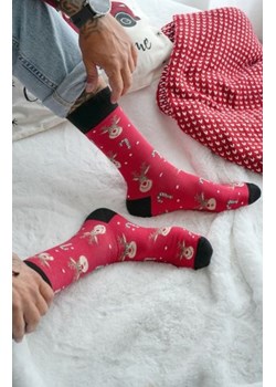 Milena 1290-029 świąteczne renifer i cukrowe laski skarpety męskie ze sklepu intimiti.pl w kategorii Skarpetki męskie - zdjęcie 187882607