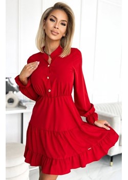 Numoco 395-1 sukienka z dekoltem i złotymi guzikami ze sklepu intimiti.pl w kategorii Sukienki - zdjęcie 187882625