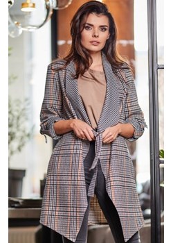 Oversizowa narzutka w kratę navy A366 ze sklepu intimiti.pl w kategorii Marynarki damskie - zdjęcie 187882706