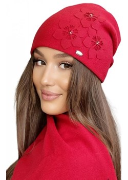 Kamea Teona czapka damska czerwona ze sklepu intimiti.pl w kategorii Czapki zimowe damskie - zdjęcie 187882759