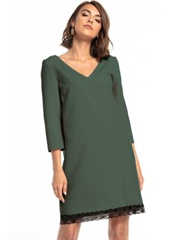 Tessita T324 prosta sukienka z koronką khaki ze sklepu intimiti.pl w kategorii Sukienki - zdjęcie 187882787