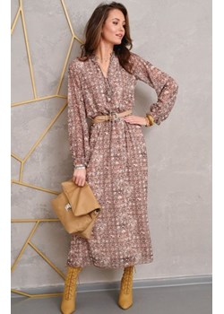 Wzorzysta sukienka midi Roco 0284/R23 ze sklepu intimiti.pl w kategorii Sukienki - zdjęcie 187882945