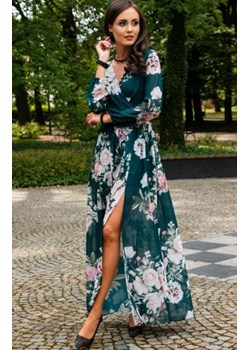 Stylowa sukienka maxi w kwiaty 0219/D45 ze sklepu intimiti.pl w kategorii Sukienki - zdjęcie 187883116