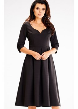 Awama A598 rozkloszowana sukienka czarna ze sklepu intimiti.pl w kategorii Sukienki - zdjęcie 187883128