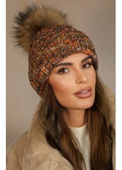 Zimowa czapka damska Pavone ruda ze sklepu intimiti.pl w kategorii Czapki zimowe damskie - zdjęcie 187883138