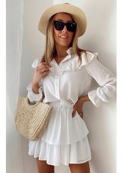 Biały letni komplet damski koszula i spódniczka ze sklepu intimiti.pl w kategorii Sukienki - zdjęcie 187888607