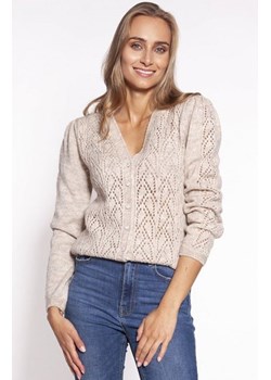 MKM SWE271 rozpinany sweterek damski beżowy ze sklepu intimiti.pl w kategorii Swetry damskie - zdjęcie 187888675
