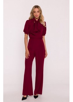 Stylove S421 kombinezon z wiązaną kokardą bordowy ze sklepu intimiti.pl w kategorii Kombinezony damskie - zdjęcie 187888967