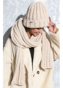 Wełniany gruby szal beżowy F1579 ze sklepu intimiti.pl w kategorii Szaliki i chusty damskie - zdjęcie 187889008