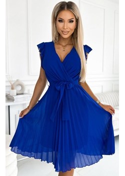 Numoco 374-4 POLINA plisowana sukienka z dekoltem i falbankami ze sklepu intimiti.pl w kategorii Sukienki - zdjęcie 187889296