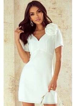 Elizabeth Emma elegancka sukienka z kwiatami ecru ze sklepu intimiti.pl w kategorii Sukienki - zdjęcie 187889327