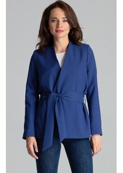 Wiązany żakiet damski szafirowy L061 ze sklepu intimiti.pl w kategorii Marynarki damskie - zdjęcie 187889348